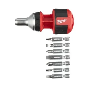 Destornillador multipuntas compacto 8 en 1 con carraca