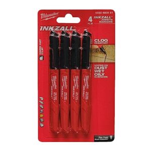 Blíster de 4 marcadores finos negros 1mm