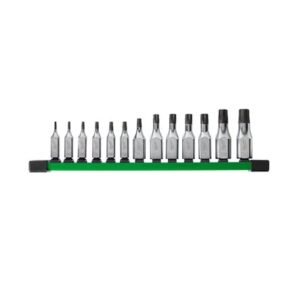 Juego de 13 vasos destornilladores de 1/4 y 3/8" tipo Torx