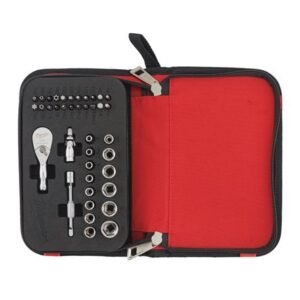 Juego compacto de carraca de 1/4" con accesorios