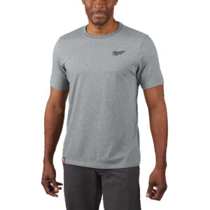 Camiseta híbrida de manga corta, color gris, XXL