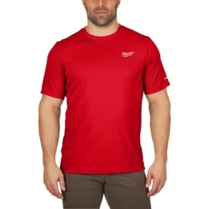 Camiseta para clima templado workskin™ de manga corta, color rojo, XXL
