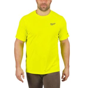 Camiseta para clima templado workskin™ de manga corta, color amarillo, XXL