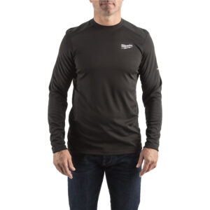 Camiseta para clima templado workskin™ de manga larga, color negro, XL