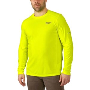 Camiseta para clima templado workskin™ de manga larga, color amarillo, XXL