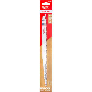 Hoja Sable DEMOLICIÓN THIN KERF Madera con Clavos 300mm 5Tpi - 5uds