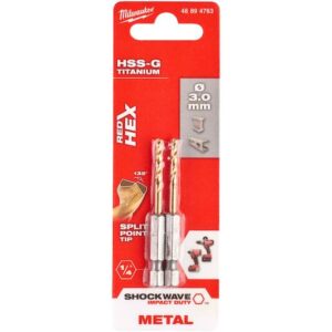 Brocas Shockwave HSS-G Tin 3mm - 2uds