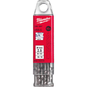 Paquete de brocas HSS cortas 2'50x38 - 10uds