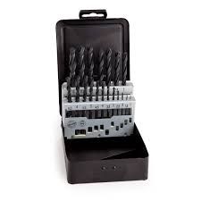 Estuche metálico de brocas HSS-R (19-piezas)