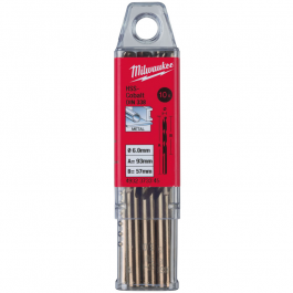 Paquete brocas RED COBALT HSS - G Co. 4'5x80 - 10uds
