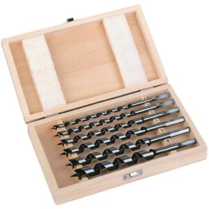 Estuche de madera de Auger de 6 piezas