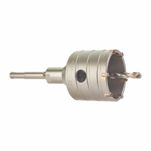 Set corona TCT SDS-Plus 65x182, husillo, broca piloto y Llave en L macho