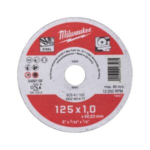 Disco Contractor 125 x 1mm (Pedir en múltiplos de 50uds)