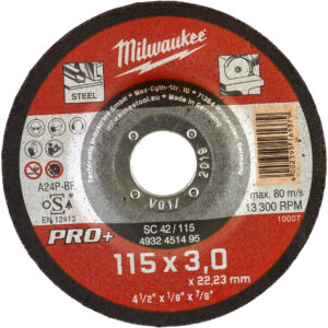 Discos PRO+ de corte 3mm - SC 42 / 115mm (Pedir en múltiplos de 25uds)