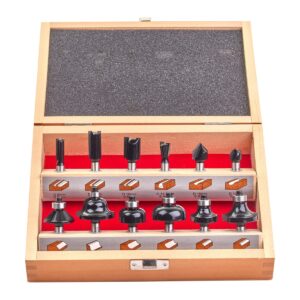 Estuche de madera con 12 fresolines con eje de 8mm