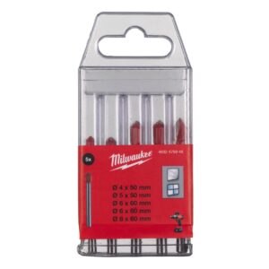 Estuche con 5 brocas para cristal