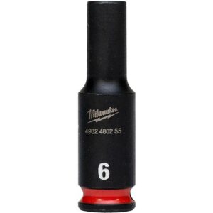 Vaso de impacto 1/4" largo 6mm
