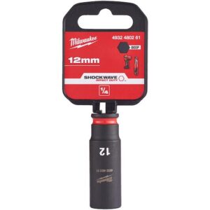 Vaso de impacto 1/4" largo 12mm
