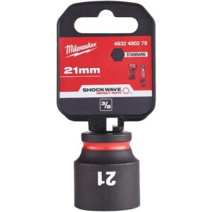 Vaso de impacto 3/8" corto 21mm