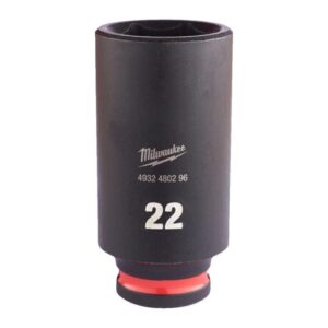Vaso de impacto 3/8" largo 22mm