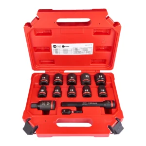 Estuche de 13 piezas de vasos cortos Shockwave de 1/2"