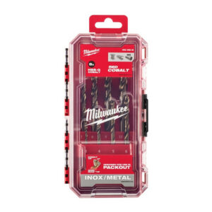 Estuche plástico de 8 brocas RED COBALT HSS-G Co - ajusta a Packout™